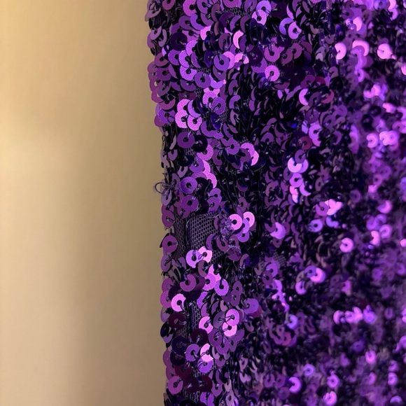 Elegant Purple Sequin Dress - Picture 6 of 8